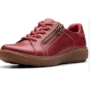 Clark's Women's Caroline Red Janna Comfort Shoes Size 8